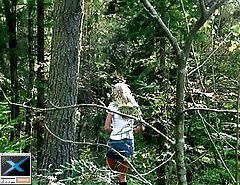 A hot candy too lazy to go to the loo for a pee