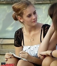 Amateurs in crowd horny up skirts