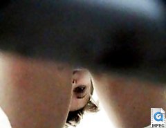 Unlucky girls get filmed tinkling in public loo