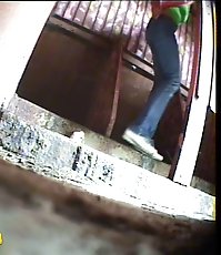 Two young chicks get unlucky to pee in spycammed loo