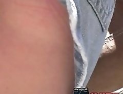 Amature up skirt - close pics of what is up her skirt