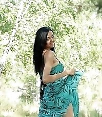 Nice nipple of panty upskirt chick