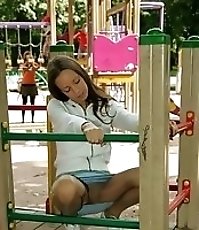 Pussy and ass of sweet babe nastily flashed on cam