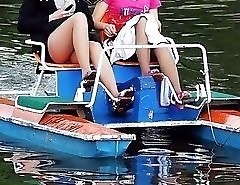 Peeking glamorous city girs sudden upskirts