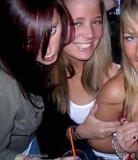They laugh and sexily tease with downblouse view