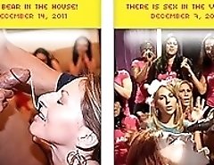 These drunk party girls love a face full of dick!