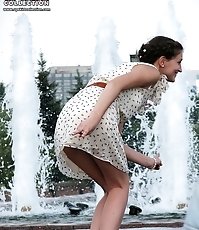 Girls rubbing smooth ass up skirts