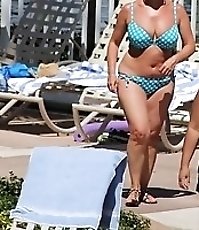 Tiny swimming suits on hot bodies