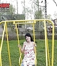 Extreme public upskirt