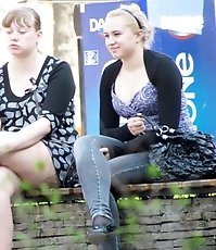 The hottest babes in upskirt collection