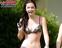 Tiny swimming suits on hot bodies