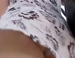 Fat ass upskirt peek