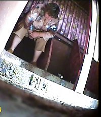 Girl and oldie exposed to spy cam in public loo