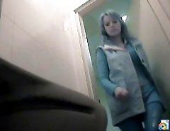Sexy teens with hot ass takes a leak on spy cam