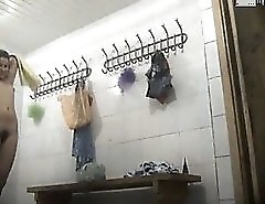 Young dolls getting spied after in the locker room