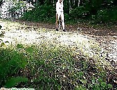 See a nasty blonde teen peeing in the city park