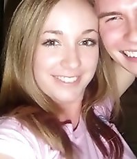 Provoking lady tightly pressing her natural boobs