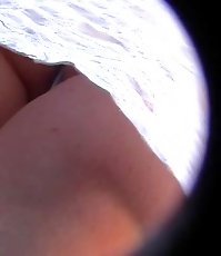 Spy upskirt in the public place