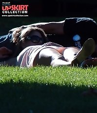 Hidden upskirt - candid cam spyed pretty blonde