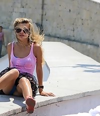 Marvelous upskirt chicks hotly move