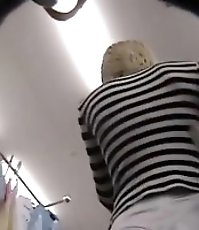 Hidden upskirt shot from behind