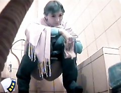 Pissing hotties squatted right over voyeur camera