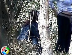 An outdoor voyeur pissing scene on video
