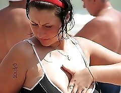 Swimsuit teens have fun on weekend
