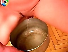 Prankish teen pisses into her grandma�s saucepan