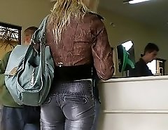 Girls in jeans perform softcore pose