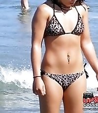 Bikini thong hiding between booties