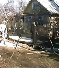 Spying on blonde peeing and smoking teen