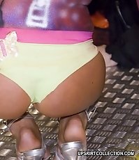 Very slim bimbos proudly boast their bodies in bikinis