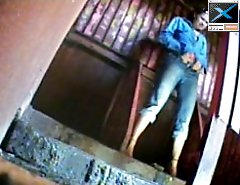 Old and young pissers tinkling in front of spy cam