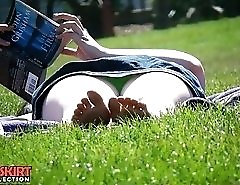 Sexy upskirts - two young hoties caught in one place