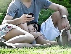 Sneak peek at her cute panties. Candid cam upskirt