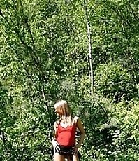 Sexy teen redhead walks commando and pees alfresco