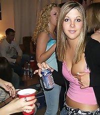 Sexy oops downblouse from chicks in tiny tops
