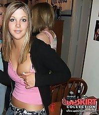 Sexy oops downblouse from chicks in tiny tops