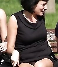 Accidental upskirt of girl on high heels