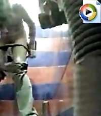 Tinkling girls pay no attention to spy cam in WC