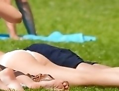 Enticing view of bikini dolls back